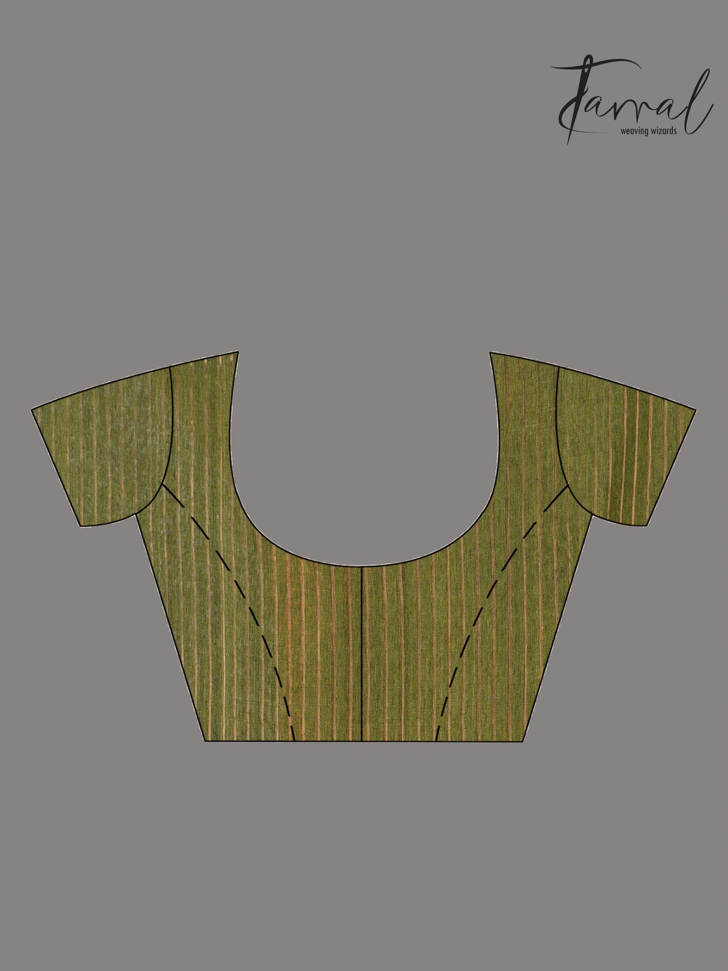 Linen handwoven jamdani saree in green and black star pallu bouse