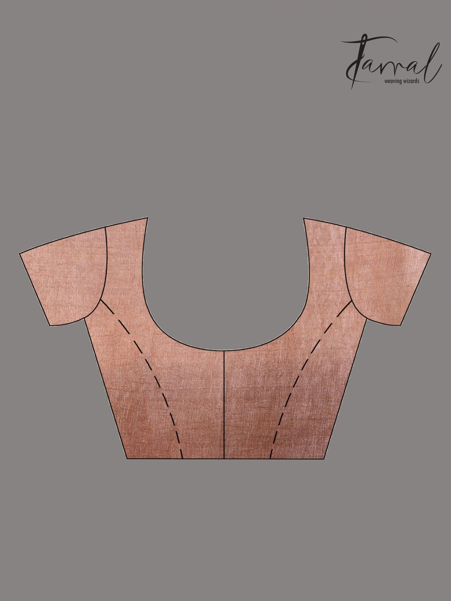 Madhubani Hand-Painted Saree in saffron and brown tussar silk design blouse