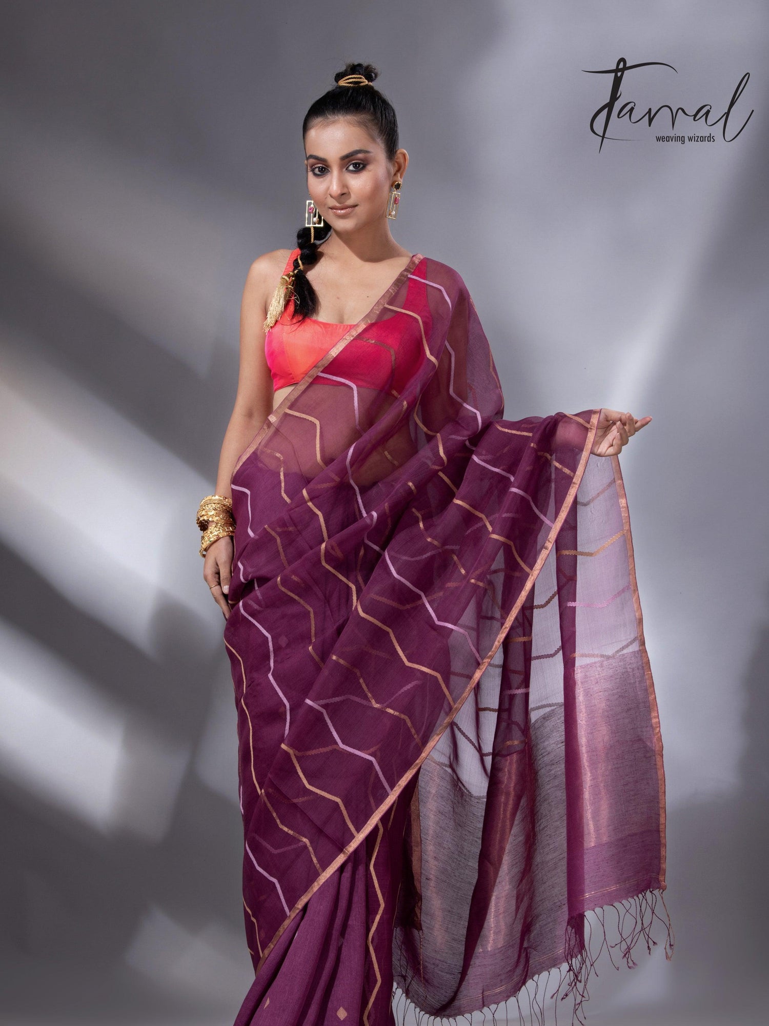 jamdani saree, jamdani, handloom, handwoven, saree, silk, dhakai, weaving, kolkatasaree, tamalboutique