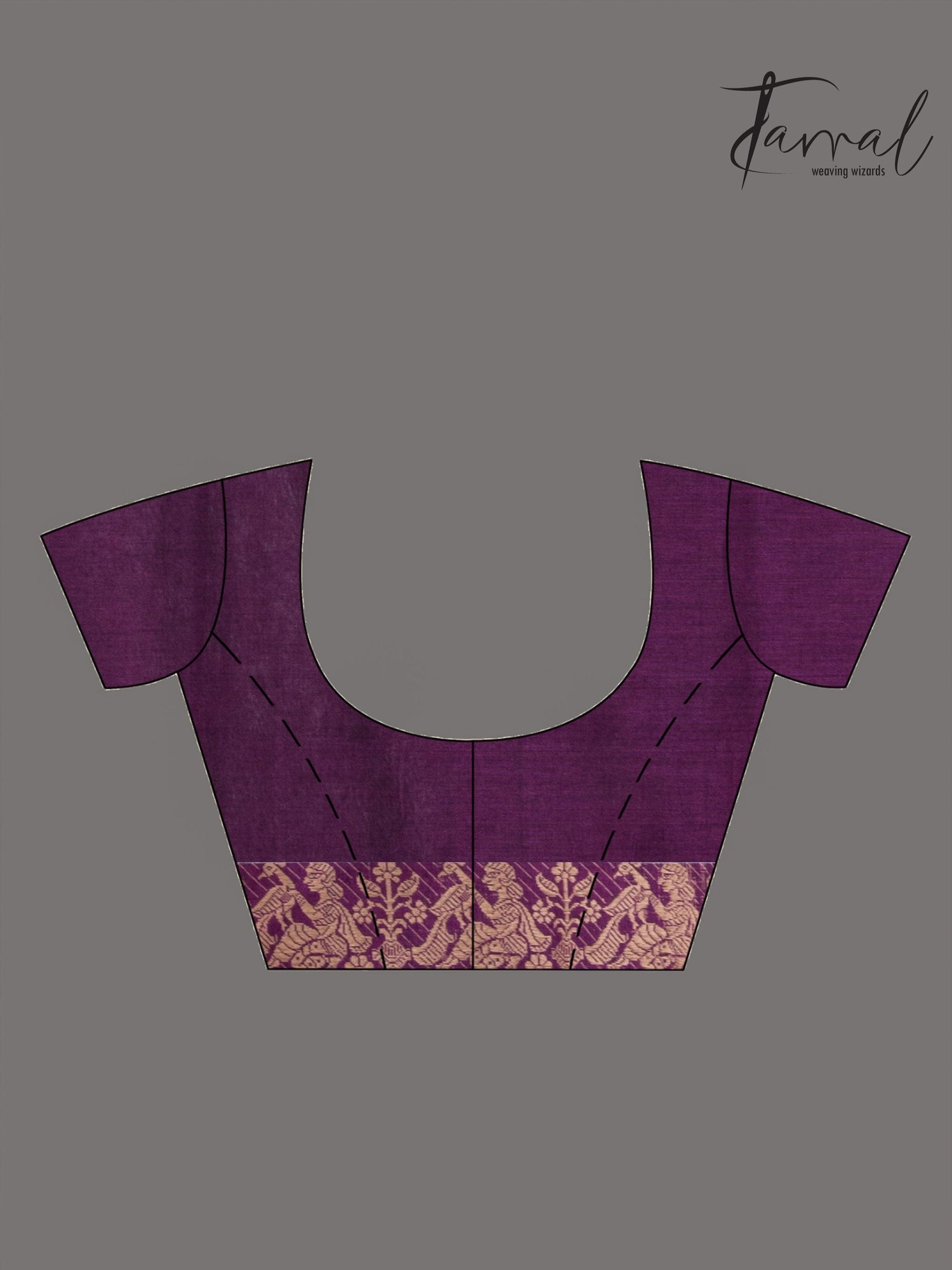 Magenta colour baluchari design pure cotton handloom saree