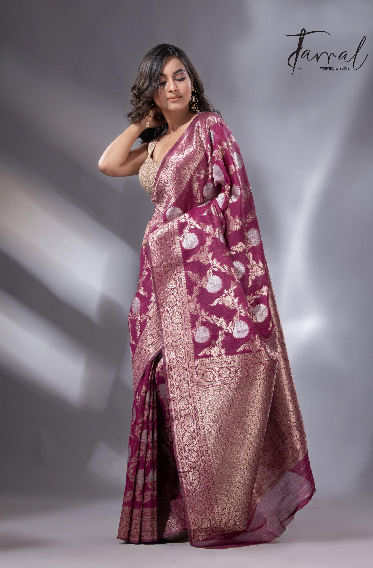 jamdani saree, jamdani, handloom, handwoven, saree, silk, dhakai, weaving, kolkatasaree, tamalboutique