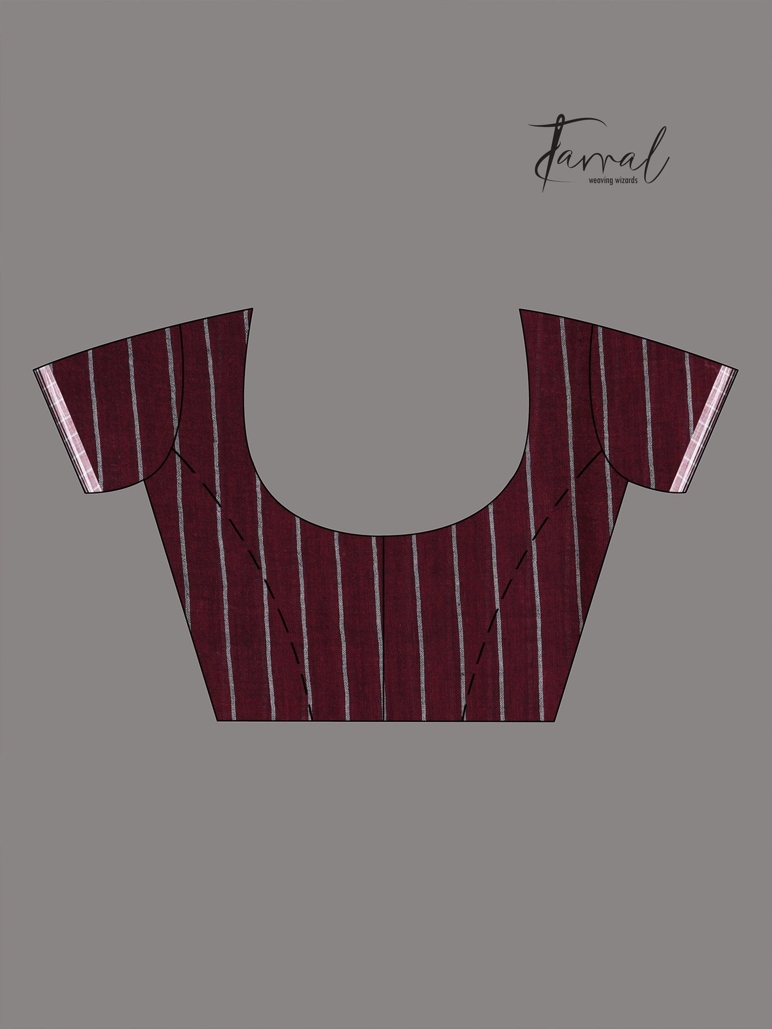 Maroon with white border pure cotton handwoven jamdani sarees