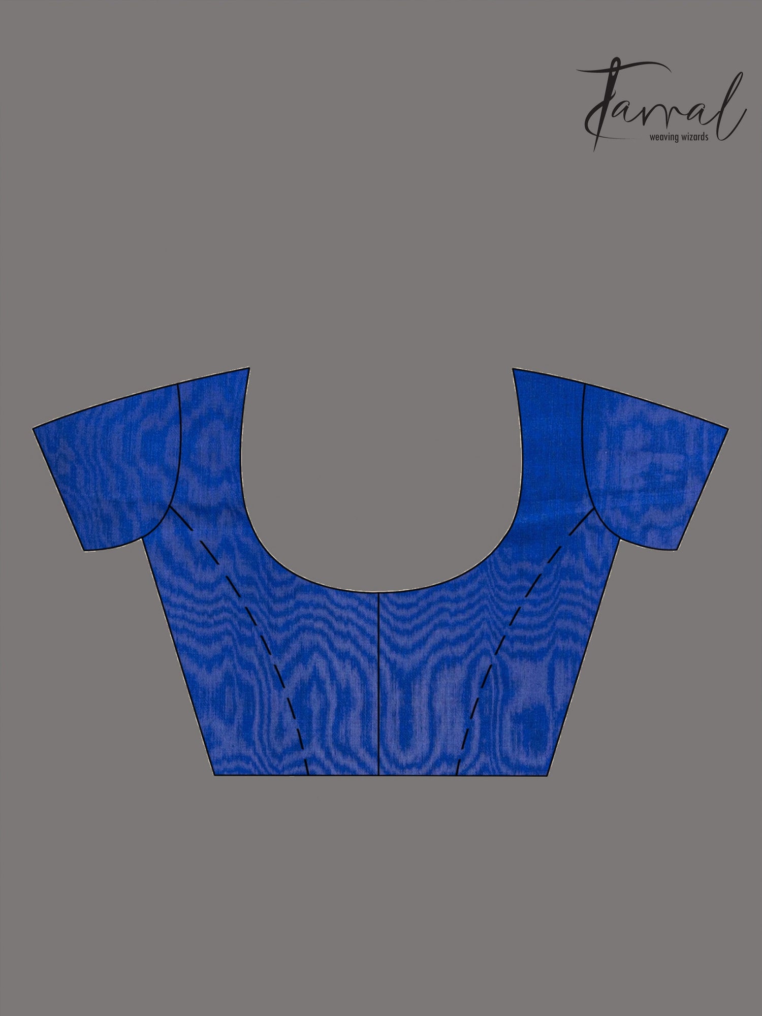 Matka Silk Handwoven Jamdani Saree with Blue Pallu blouse