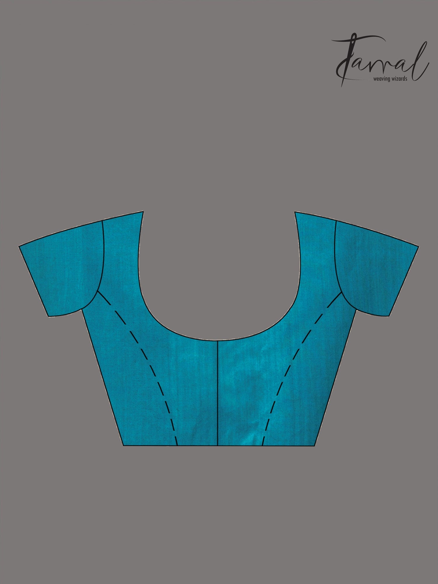 Midnight Blue Matka Silk Handwoven Jamdani Saree blouse