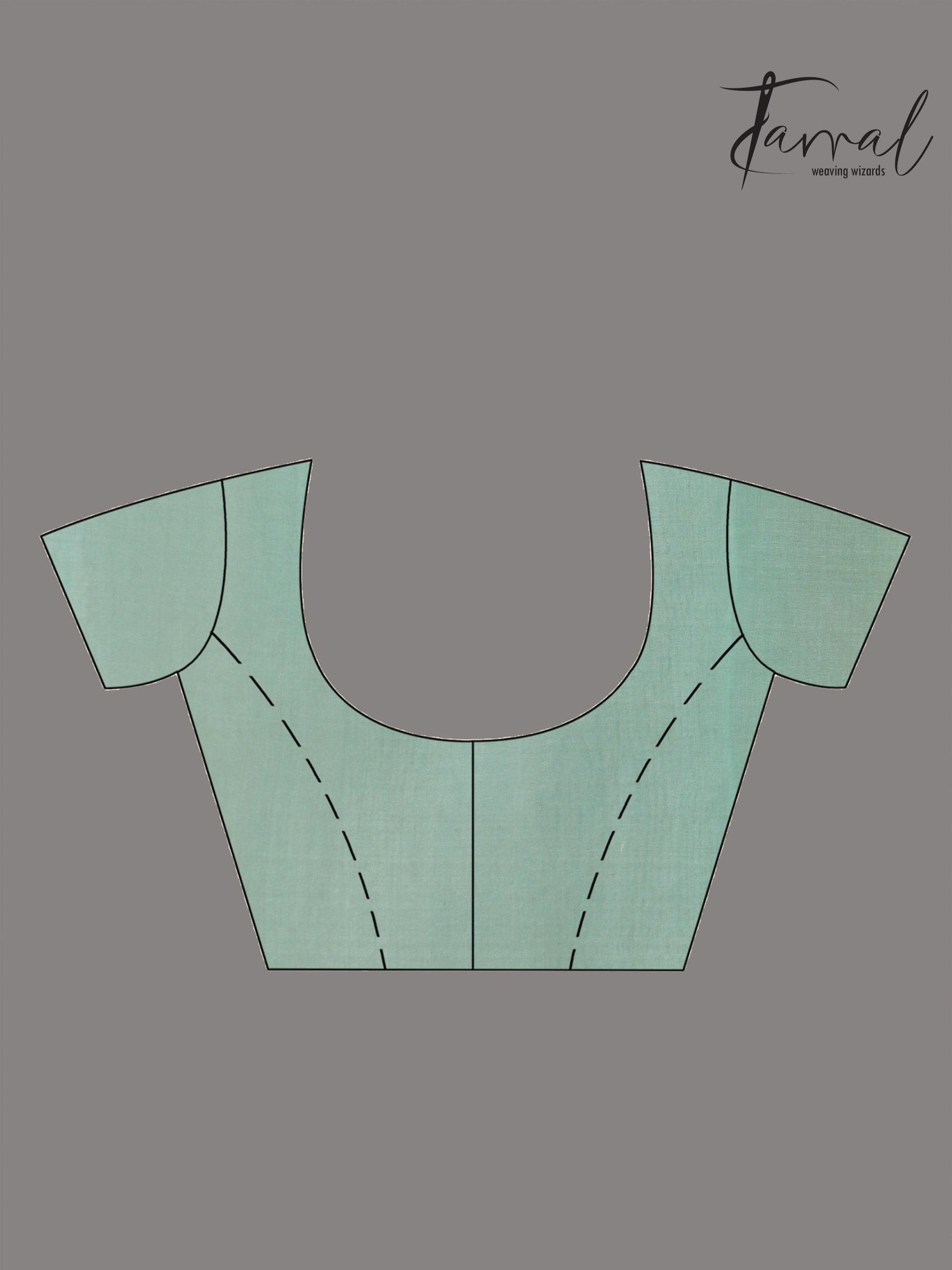 Mint_Green_Jamdani_Saree_with_Multicolor_Blouse