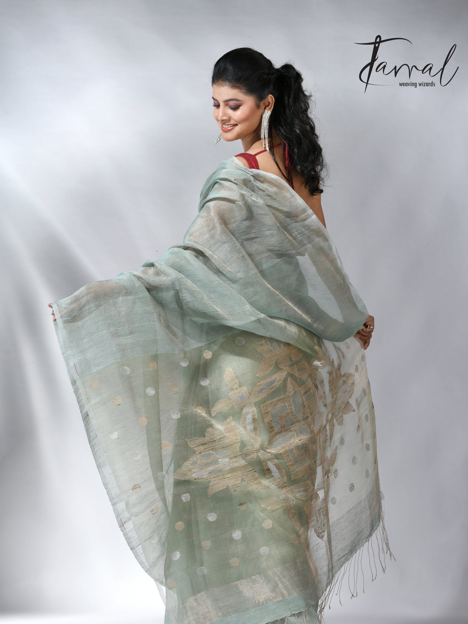 jamdani saree, jamdani, handloom, handwoven, saree, silk, dhakai, weaving, kolkatasaree, tamalboutique
