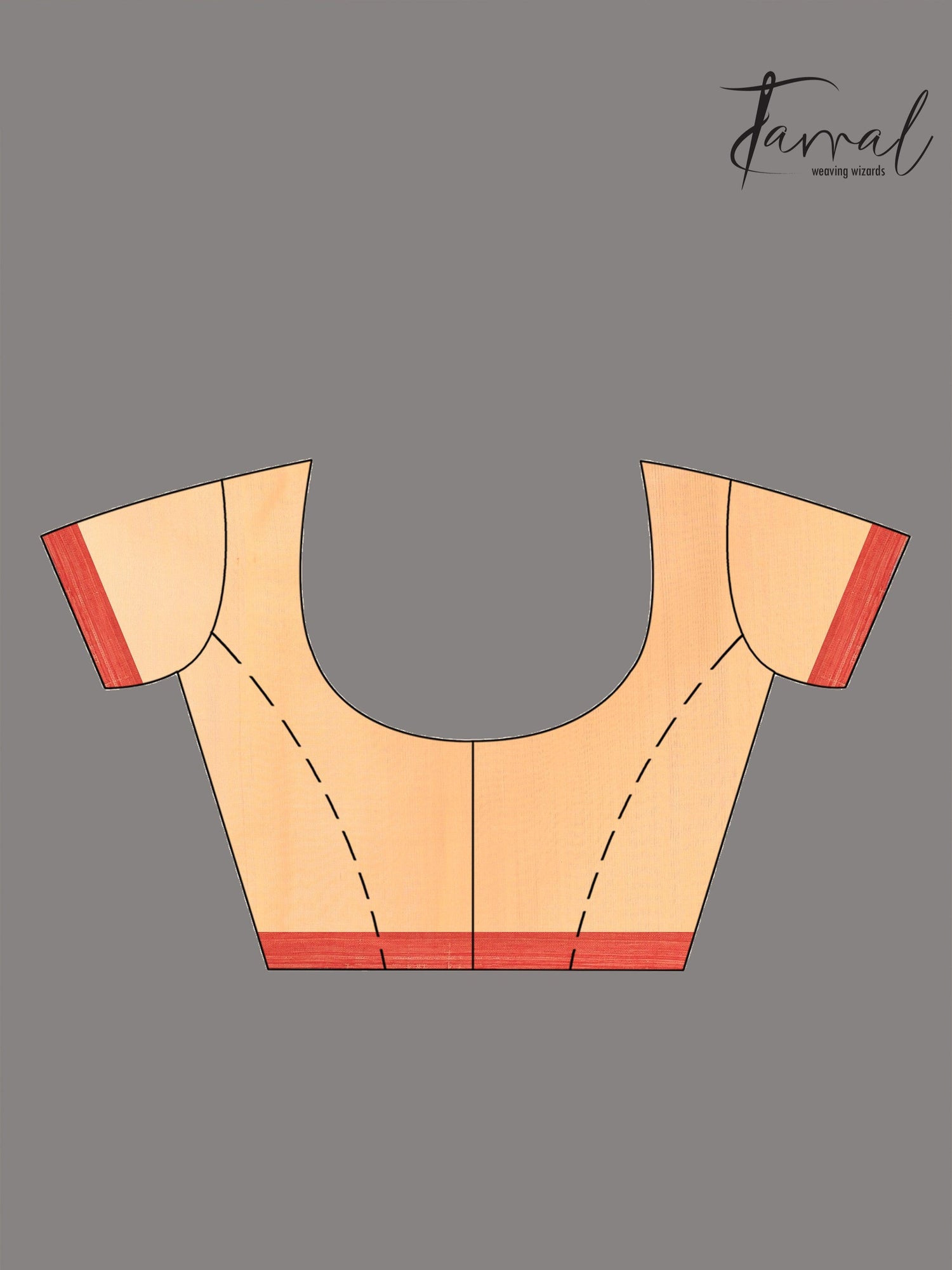 Muga Muslin Silk Red Temple Border Handwoven Needlework Jamdani Saree blouse