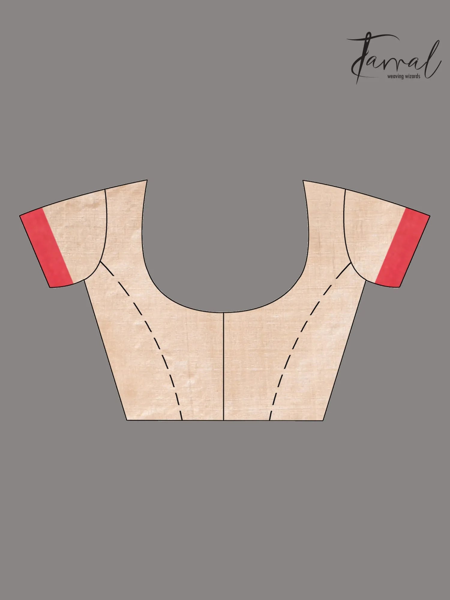 Muga with red dhakai in tusser silk handwoven jamdani saree