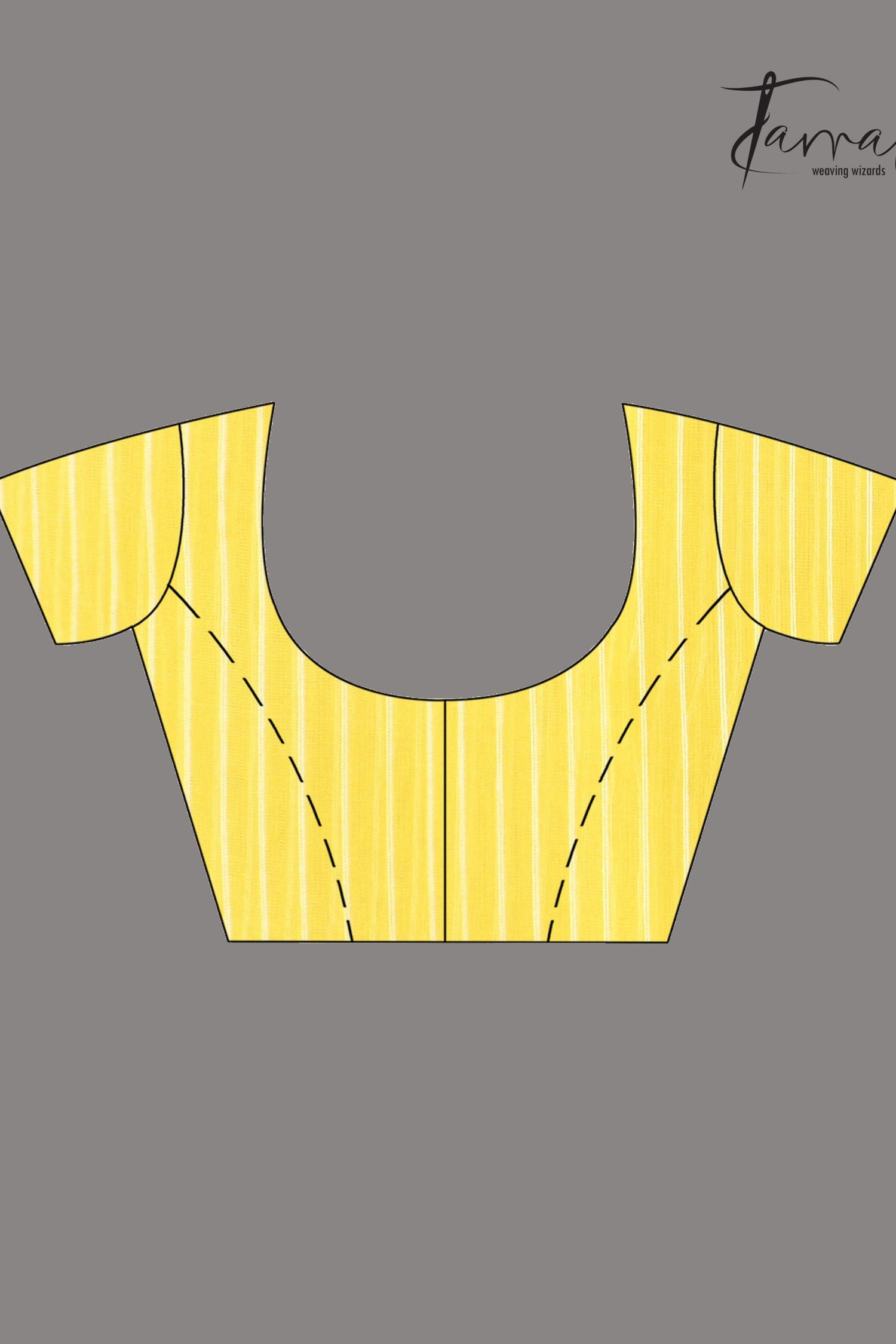 Muslin silk handwoven needlework Jamdani bright yellow saree blouse