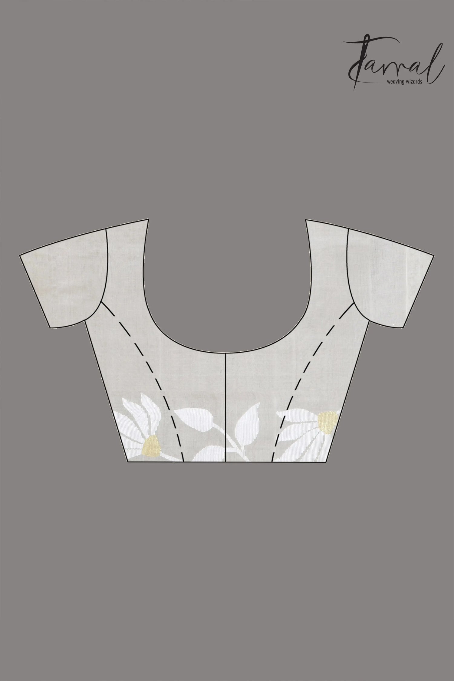 Off white self floral in handwoven muslin silk jamdani saree