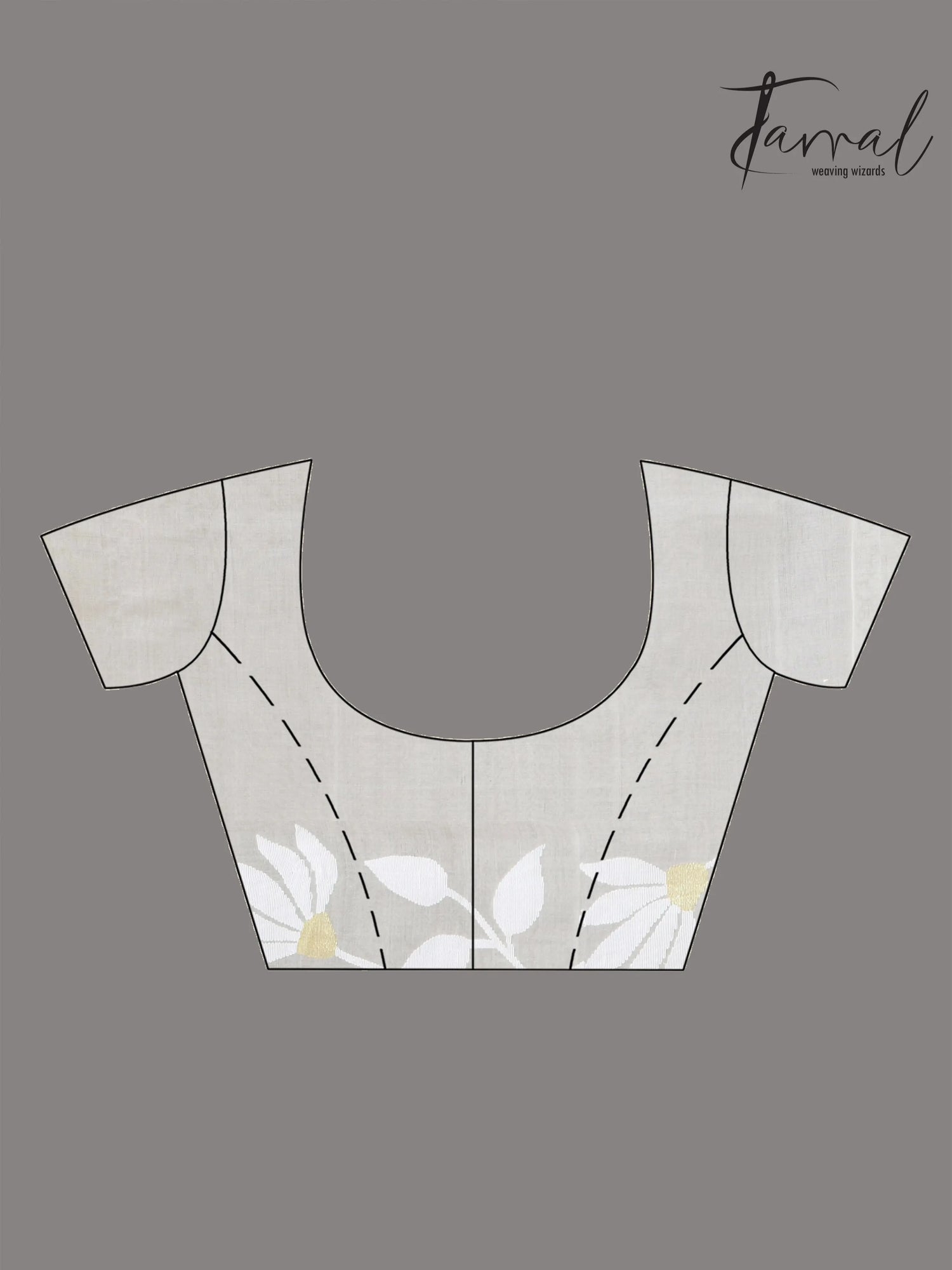 Off white self floral in handwoven muslin silk jamdani saree