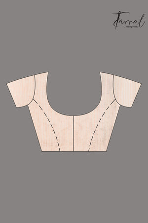 Offwhite Muslin handwoven needle zari work jamdani saree blouse