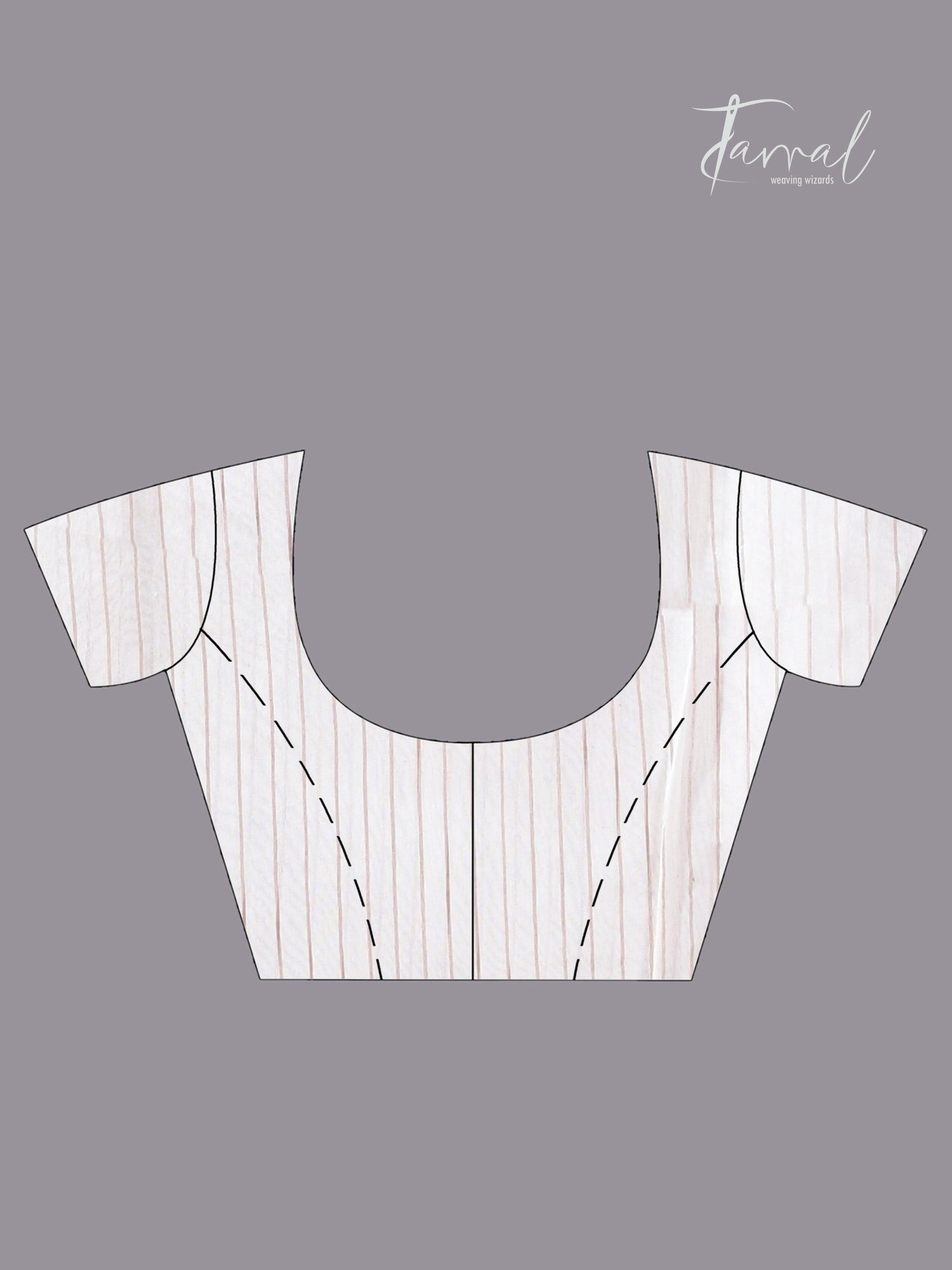 Offwhite with zari border silk linen handwoven jamdani saree - Tamal Boutique