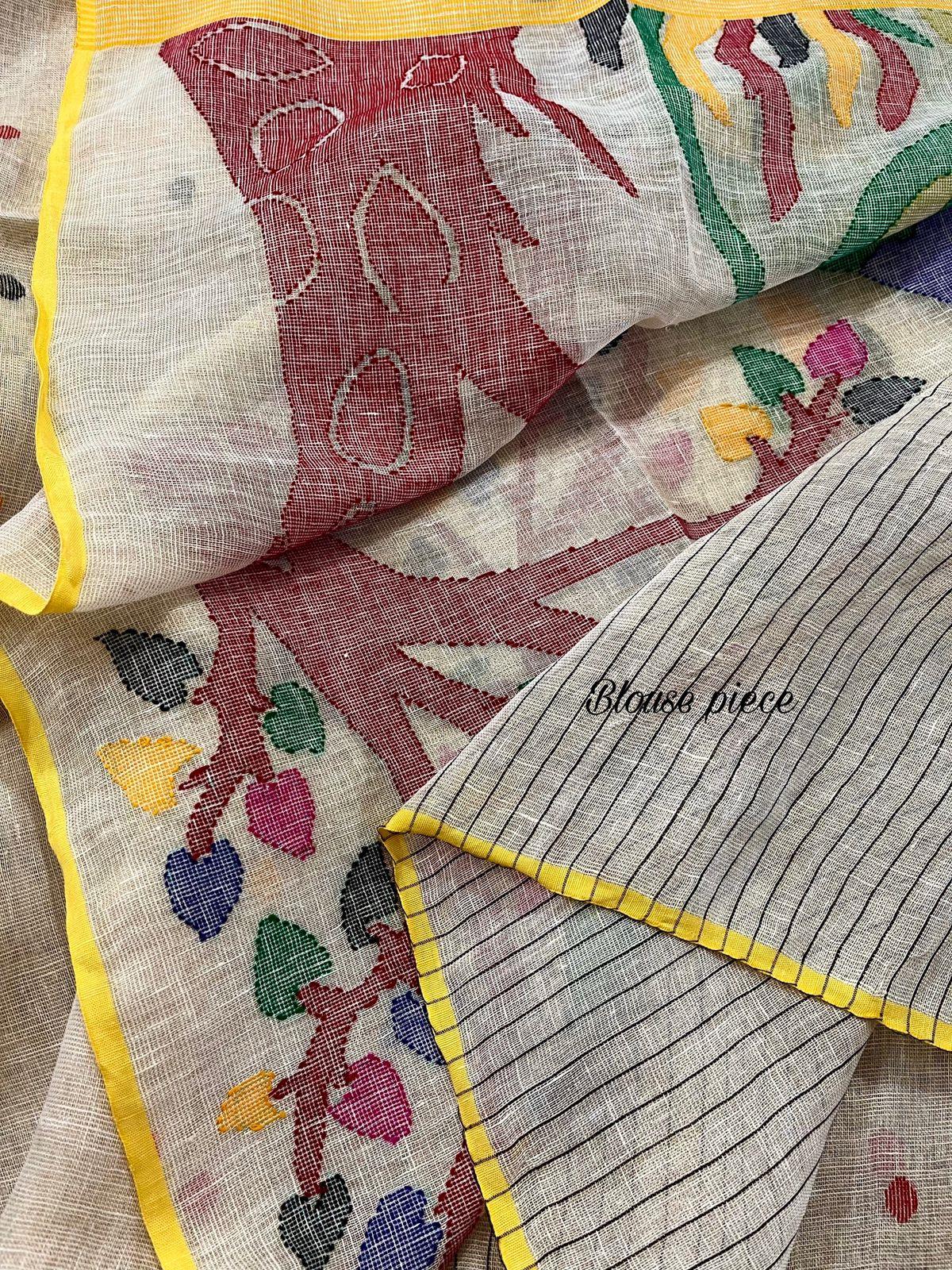 jamdani saree, jamdani, handloom, handwoven, saree, silk, dhakai, weaving, kolkatasaree, tamalboutique