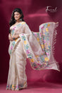 Offwhite floral elegance muslin silk handwoven jamdani saree