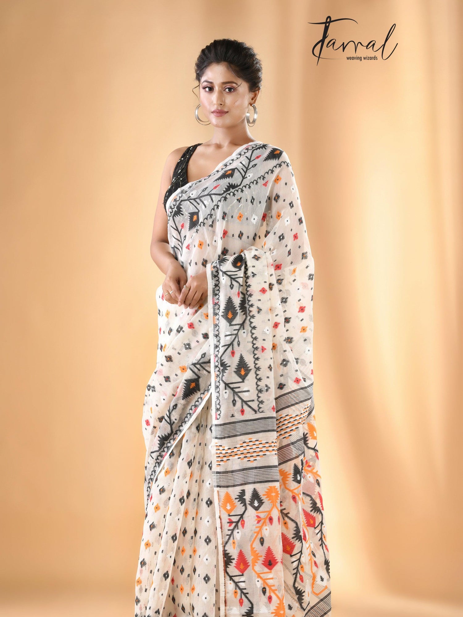 jamdani saree, jamdani, handloom, handwoven, saree, silk, dhakai, weaving, kolkatasaree, tamalboutique