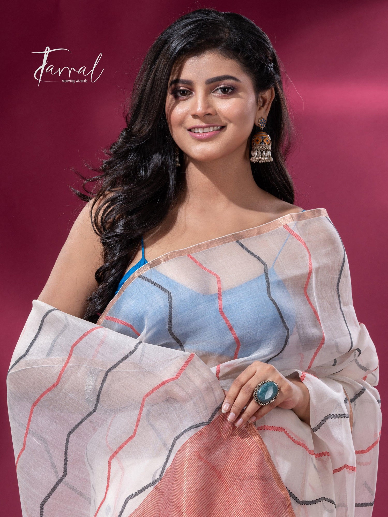 jamdani saree, jamdani, handloom, handwoven, saree, silk, dhakai, weaving, kolkatasaree, tamalboutique