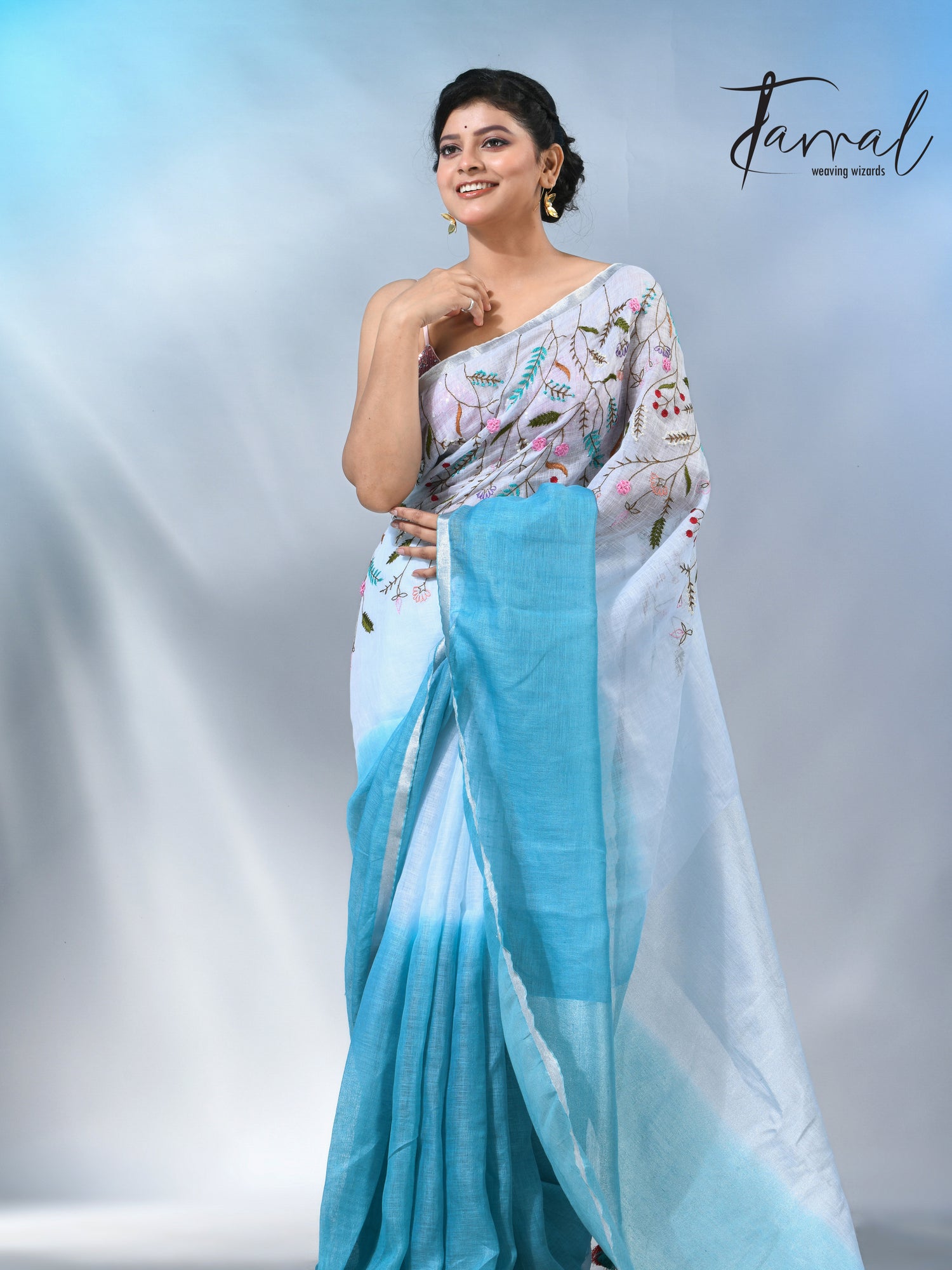 jamdani saree, jamdani, handloom, handwoven, saree, silk, dhakai, weaving, kolkatasaree, tamalboutique