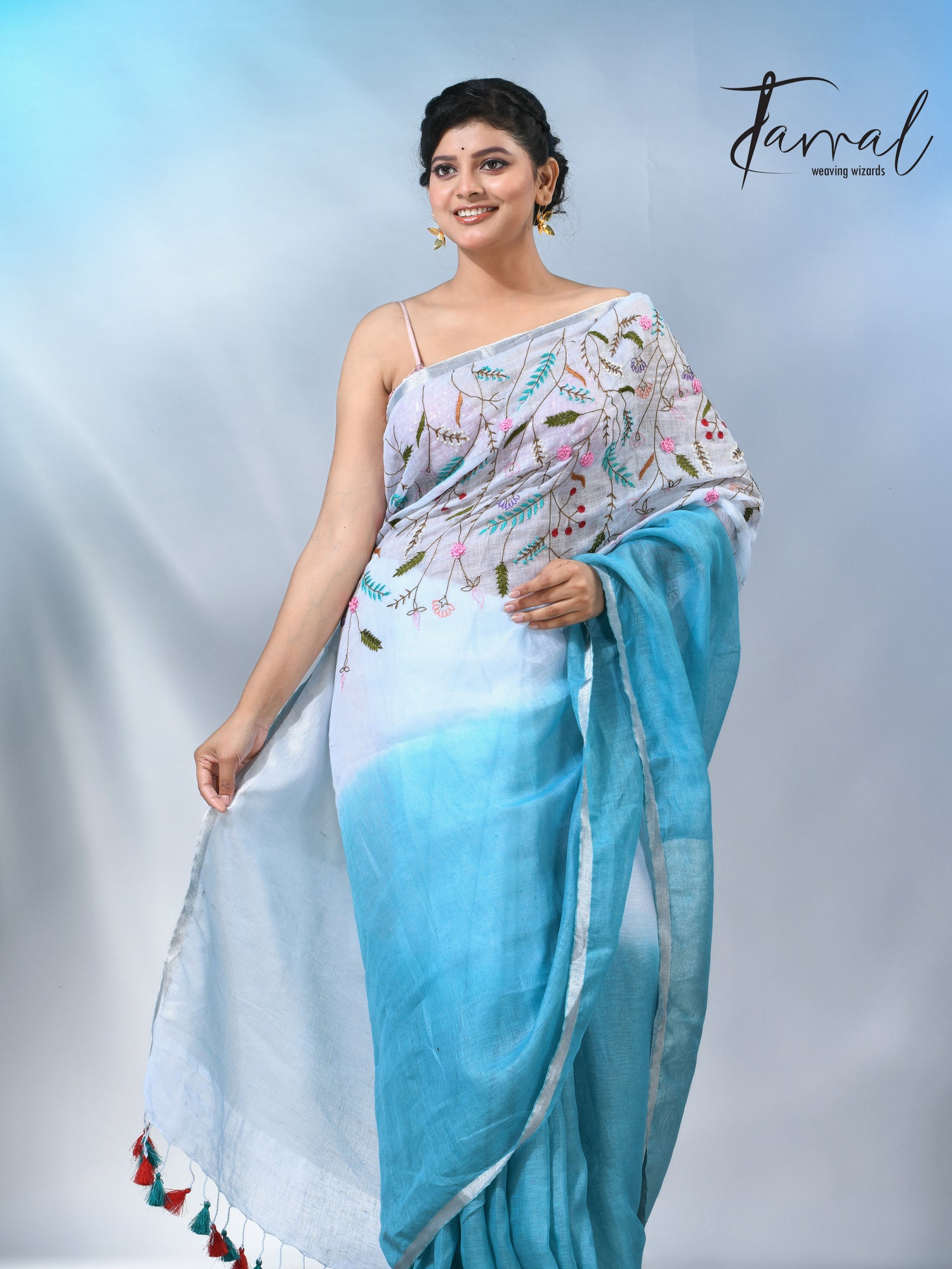 jamdani saree, jamdani, handloom, handwoven, saree, silk, dhakai, weaving, kolkatasaree, tamalboutique