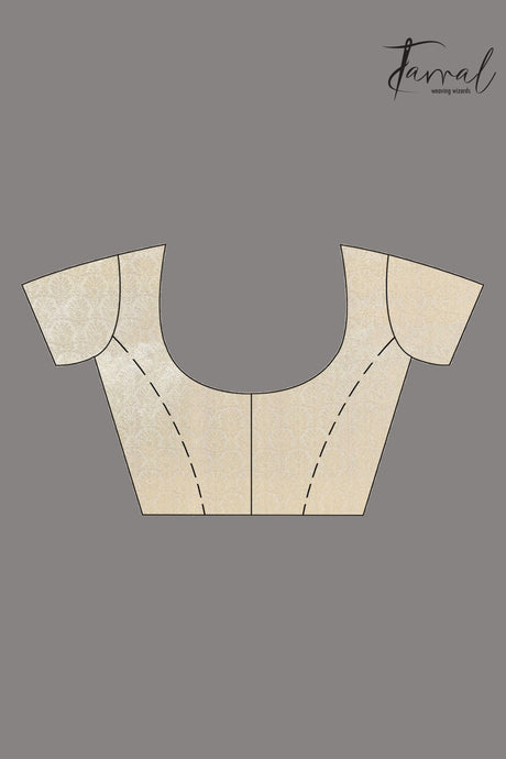 Offwhite with the allover embroidery desigin silk linen saree 