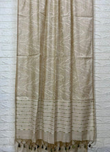 Offwhite allover traditional handloom jamdani in fine cotton saree - Tamal Boutique