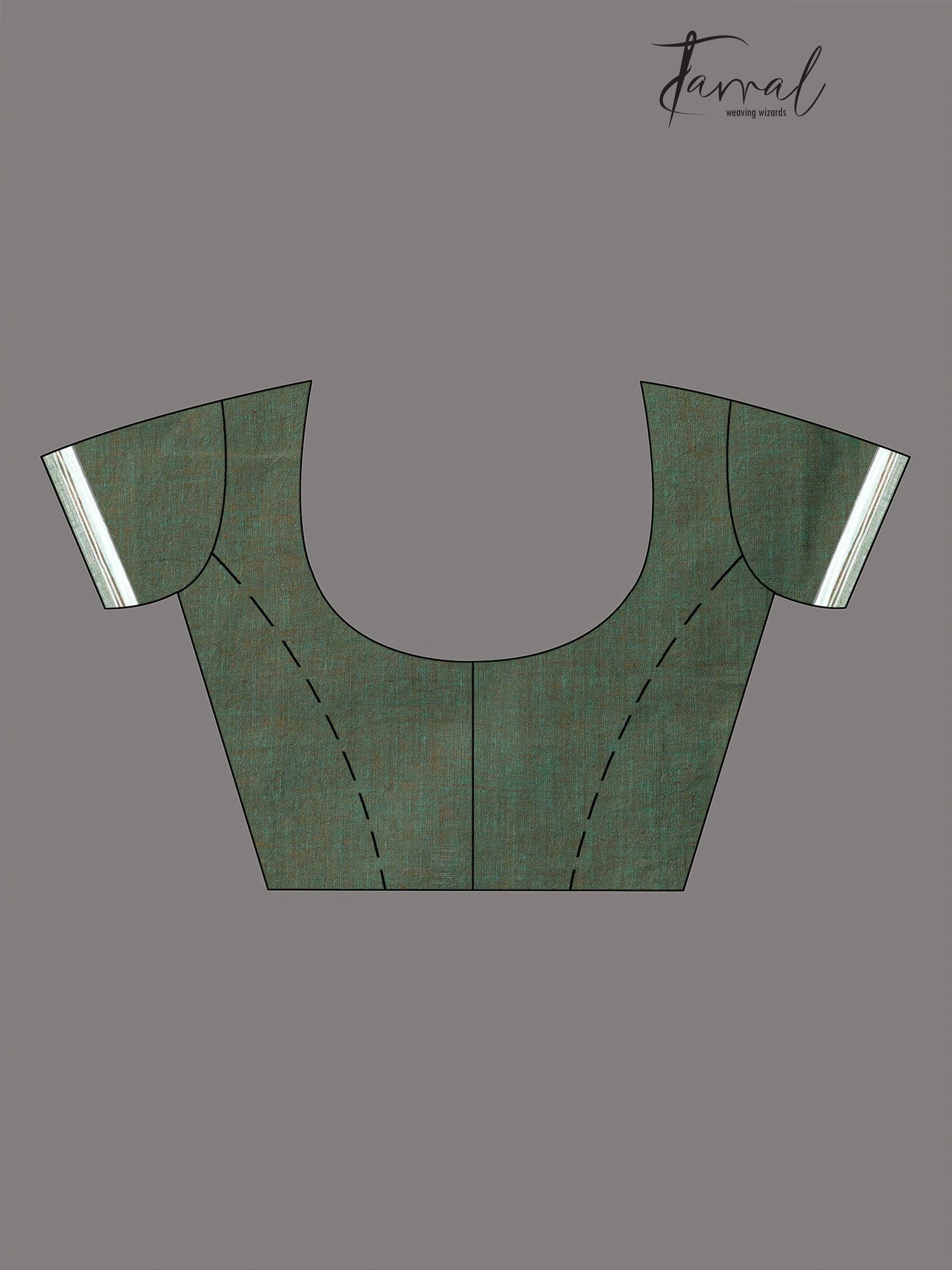 Olive green floral motifs pure cotton handwoven jamdani saree