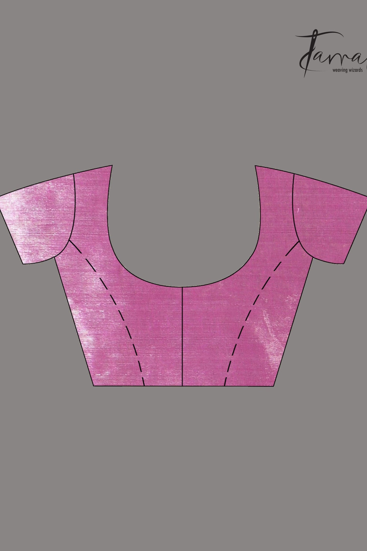 Onion silver tissue handloom saree blouse