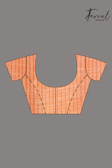 Orange with tradtional dhakai linen handwoven jamdani saree