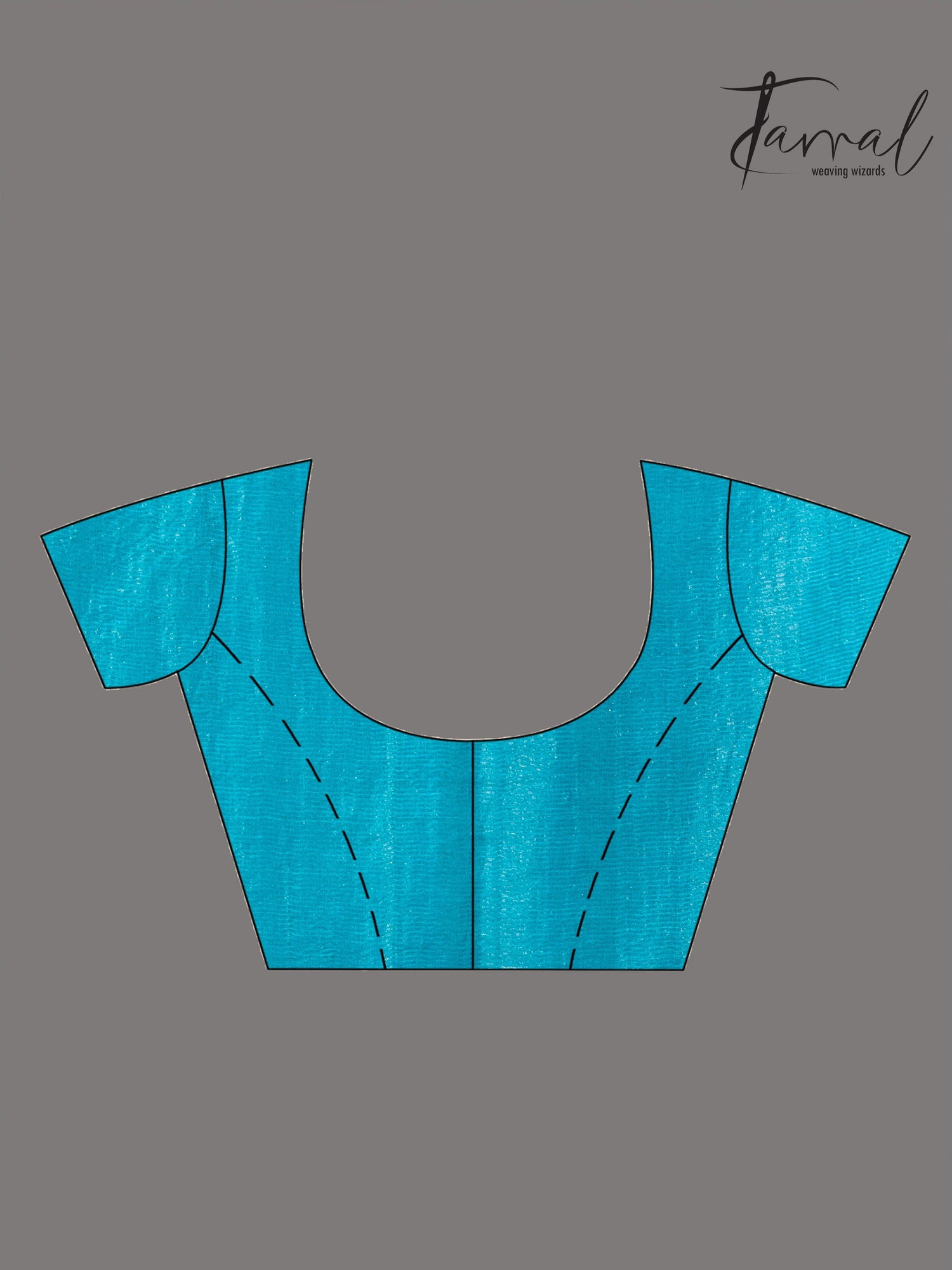 Peacock blue sequins border noil tusser zari silk handloom saree - Tamal Boutique