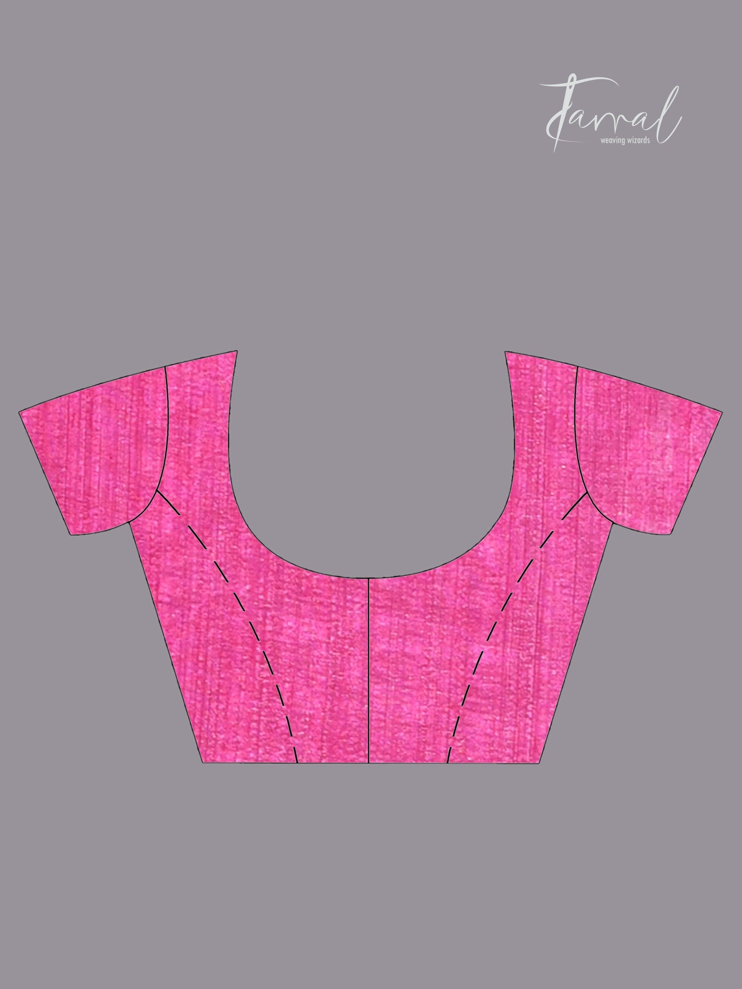 Pink border allover floral motifs handwoven jamdani saree blouse