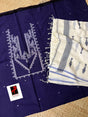 Purple with white colour pure cotton kurta & dupatta set - Tamal Boutique