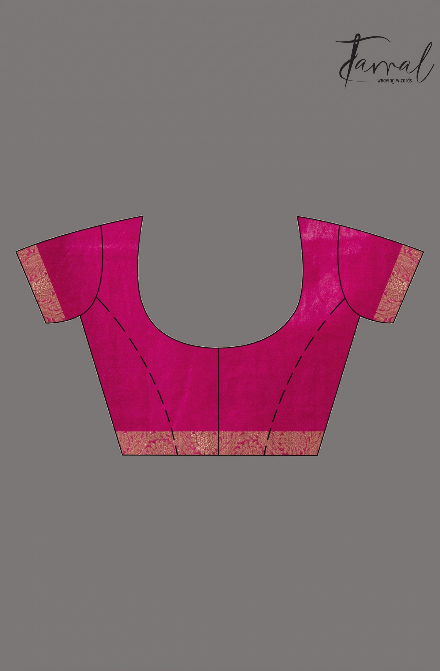Rani colour with antic zari Banarasi silk handloom saree - Tamal Boutique