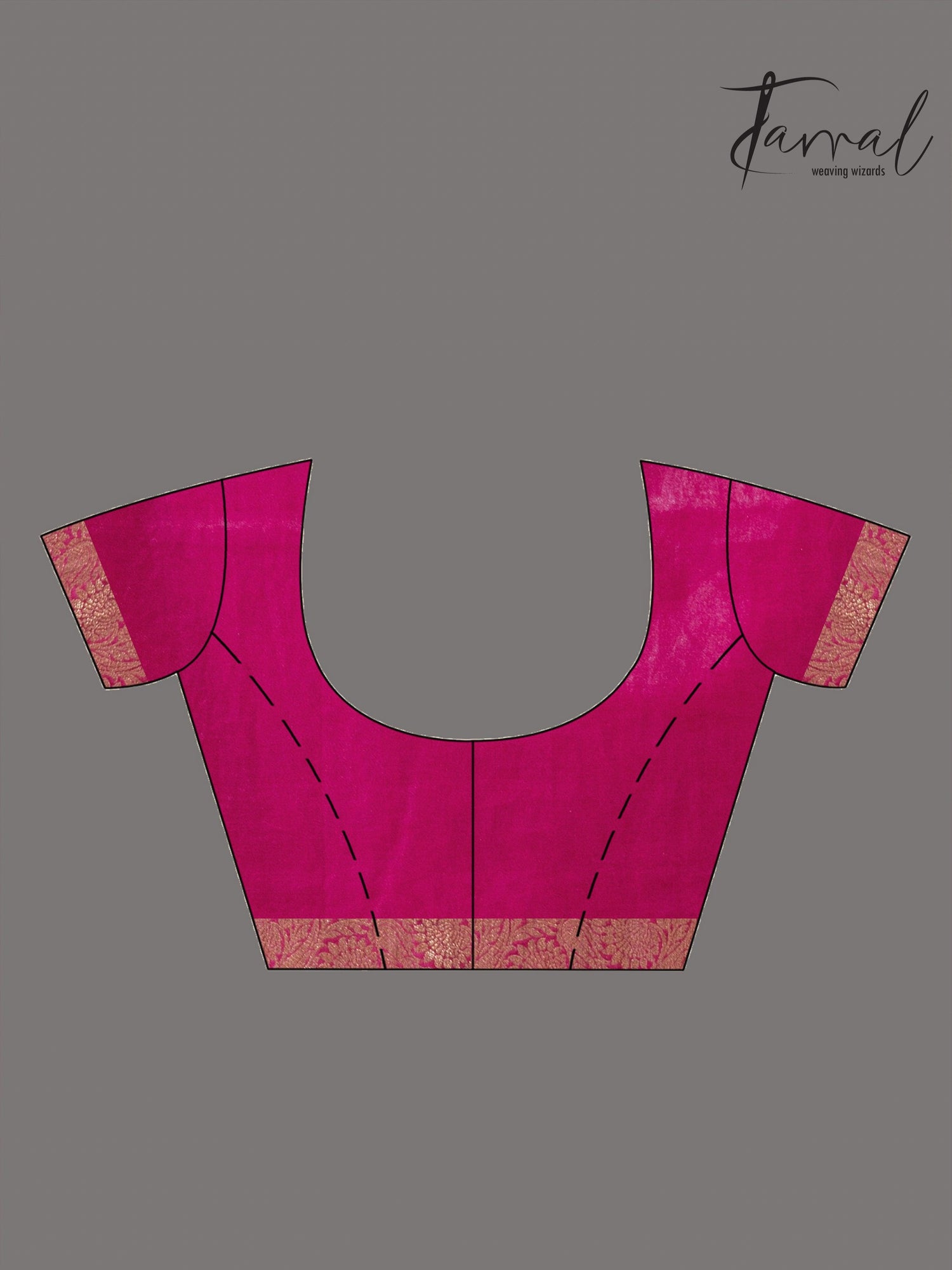 Rani colour with antic zari Banarasi silk handloom saree - Tamal Boutique