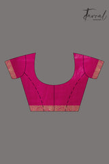 Rani colour with antic zari Banarasi silk handloom saree - Tamal Boutique