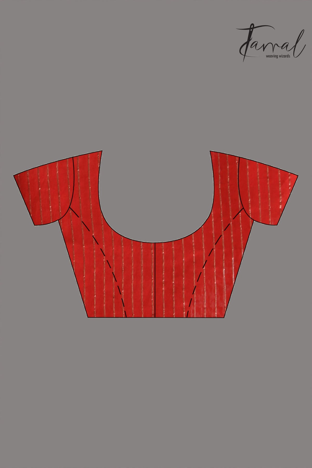Red colour box pallu in silk linen handwoven jamdani sarees