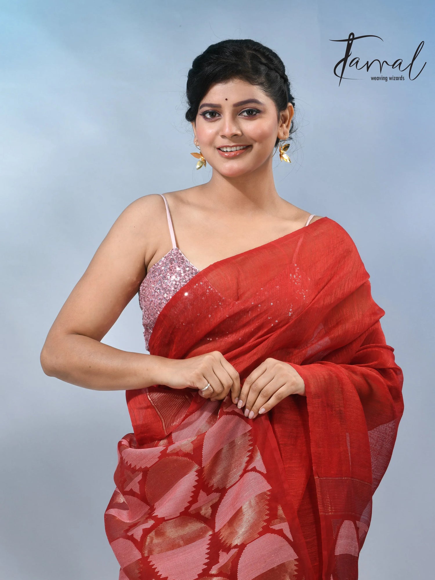 jamdani saree, jamdani, handloom, handwoven, saree, silk, dhakai, weaving, kolkatasaree, tamalboutique