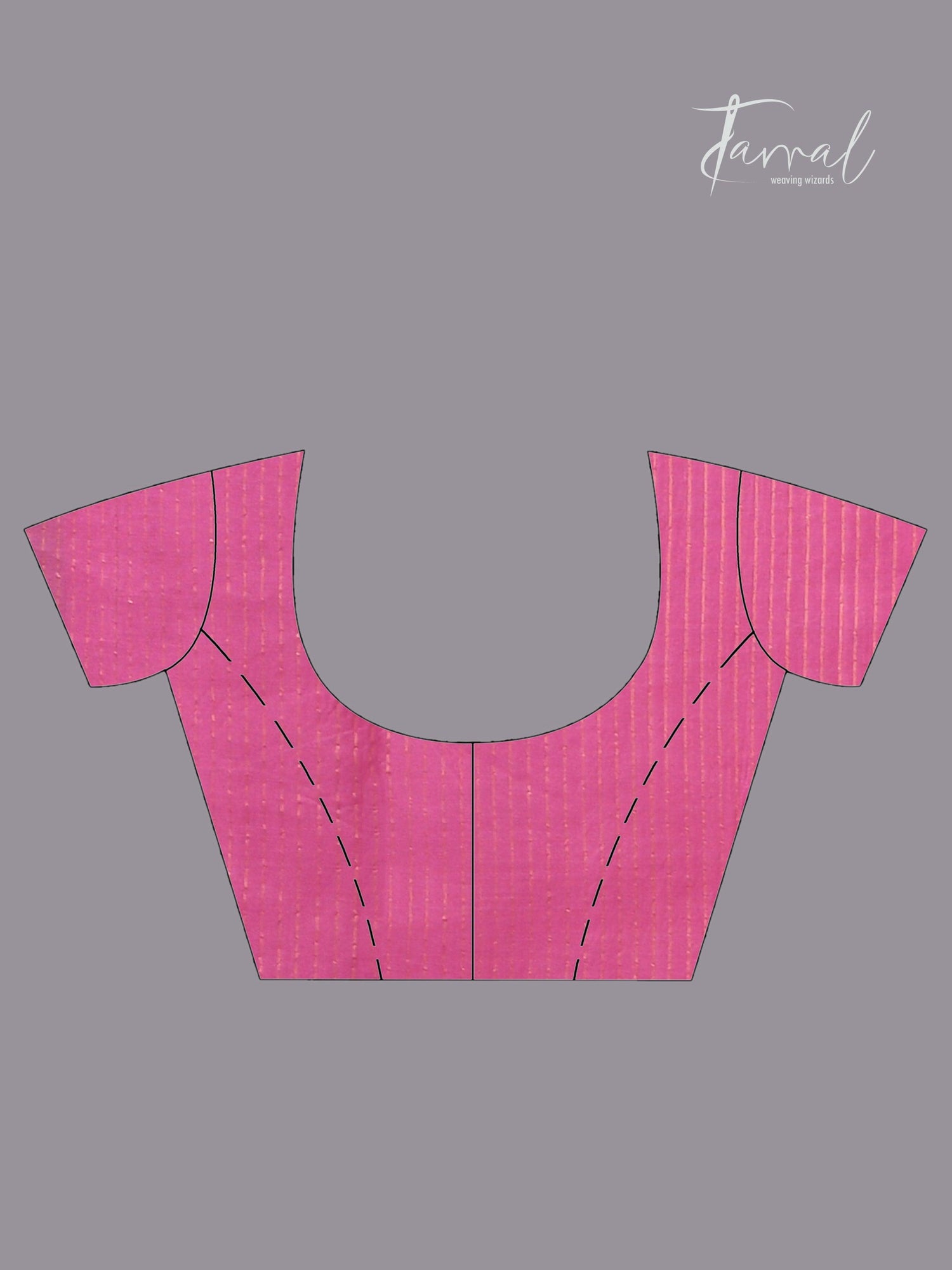 Rose pink with zari border traditional dhakai handwoven jamdani saree - Tamal Boutique