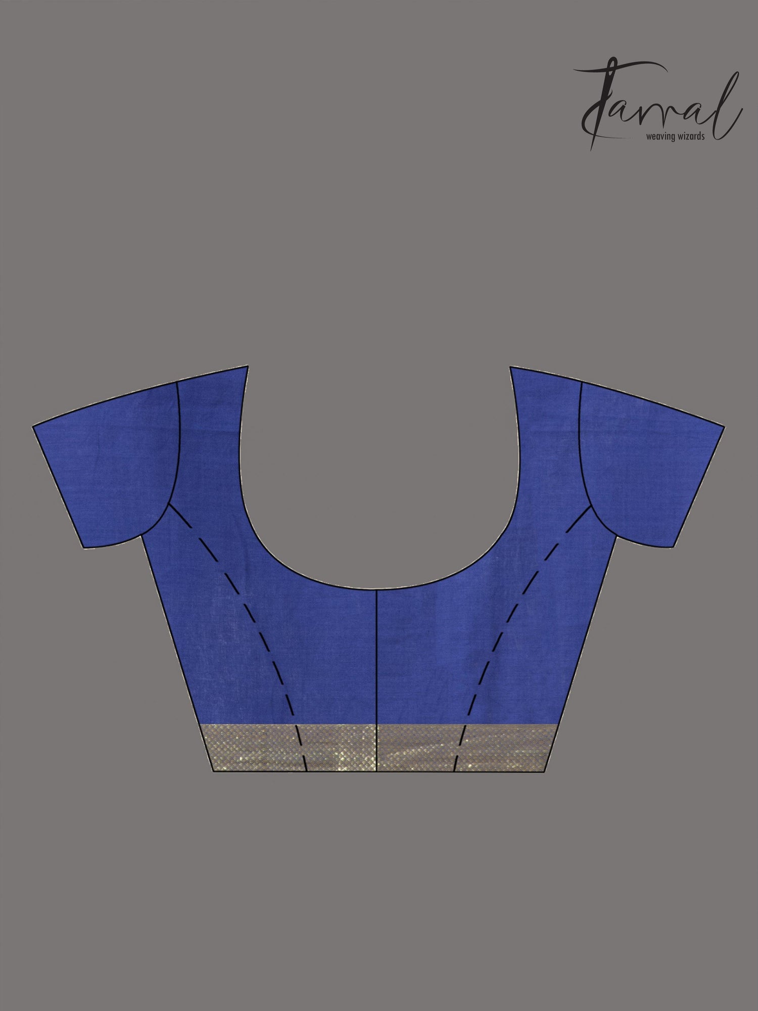 Royal blue colour mangalgiri design pure cotton handloom saree