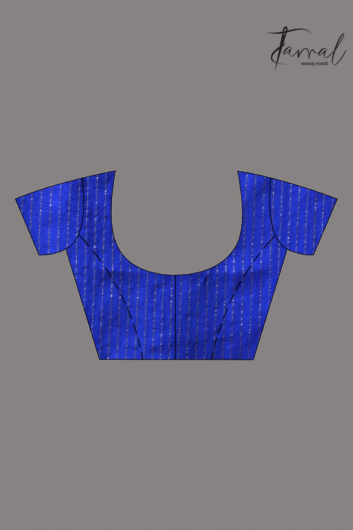 Royal blue with zari border matka silk handwoven jamdani saree