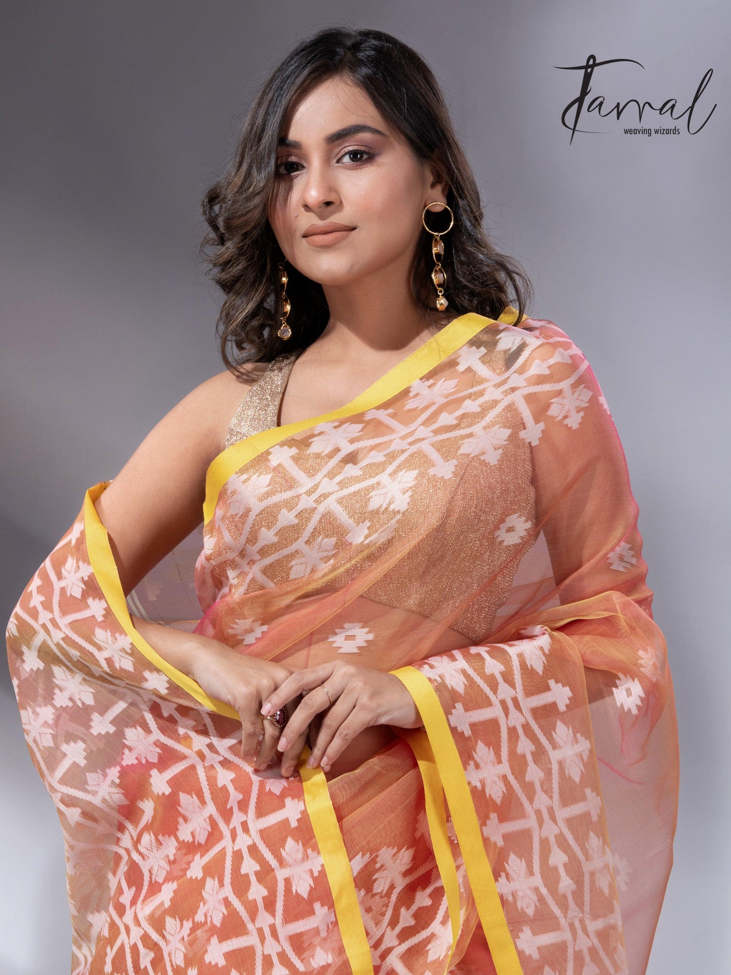 jamdani saree, jamdani, handloom, handwoven, saree, silk, dhakai, weaving, kolkatasaree, tamalboutique