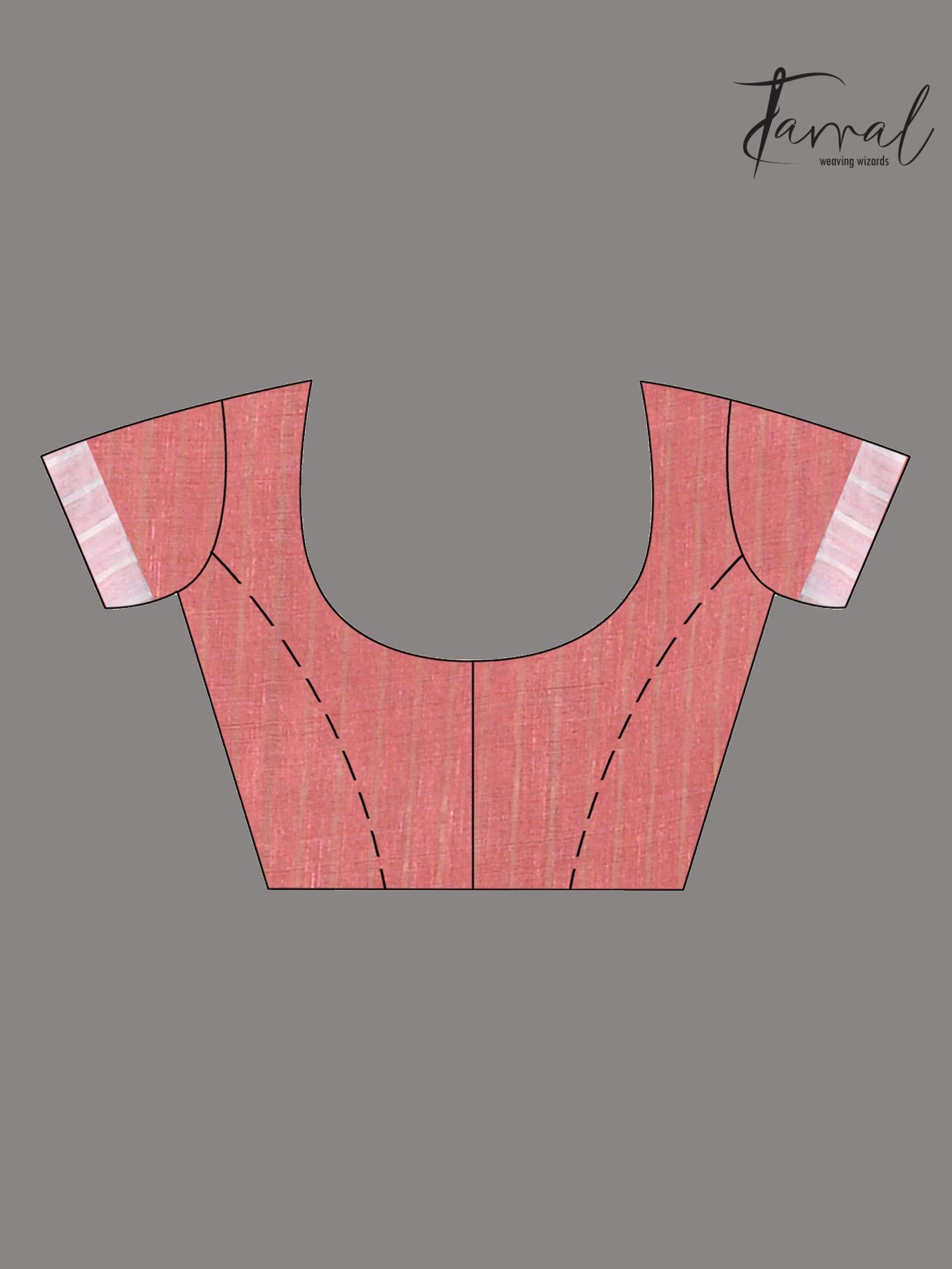 Rust with zari border pure silk linen handwoven jamdani saree