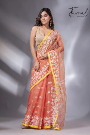 jamdani saree, jamdani, handloom, handwoven, saree, silk, dhakai, weaving, kolkatasaree, tamalboutique