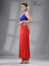 Carmine Red Fish Cutting Lycra Stretchable Free Size Petticoat - Tamal Boutique