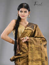 Golden Colour Tissue Handloom Saree - Tamal Boutique