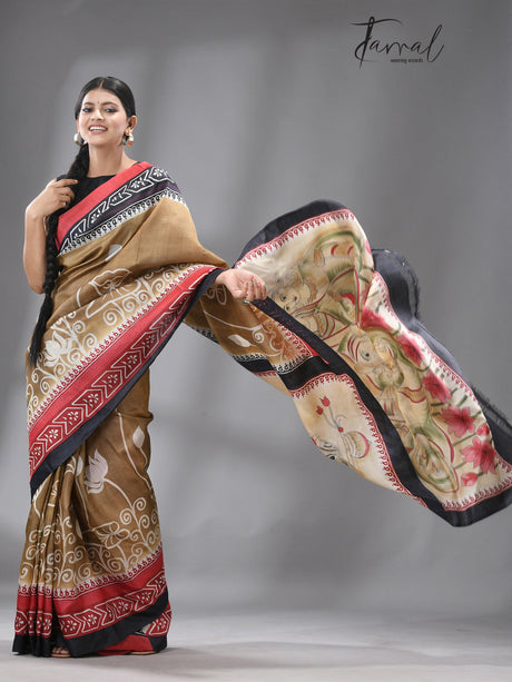 Pattachitra Majesty pure silk saree - Tamal Boutique