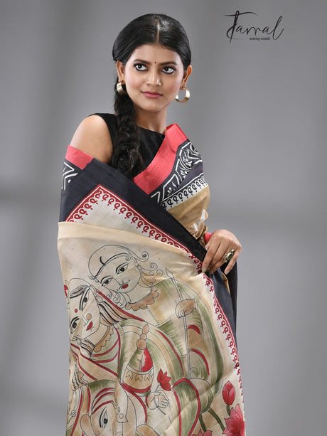 Pattachitra Majesty pure silk saree - Tamal Boutique