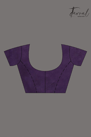 Deep Magenta silk linen handwoven jamdani saree - Tamal Boutique