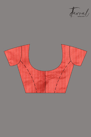 Red colour traditional Tussar silk handwoven jamdani saree - Tamal Boutique