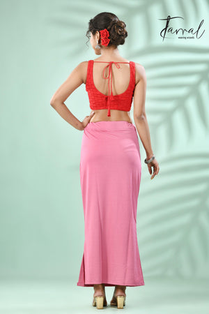 Pink Color Fish Cutting Lycra Stretchable Free Size Petticoat - Tamal Boutique