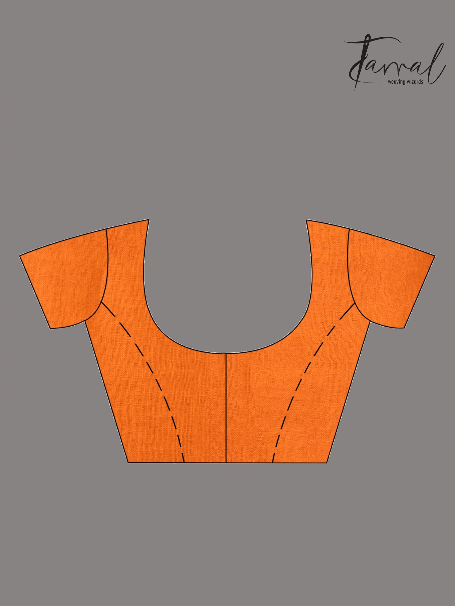 Saffron Linen Handcrafted Batik Silk Saree Blouse